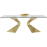 Stůl Gloria 200×100 cm, zlatý