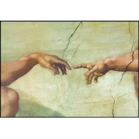 Posters Reprodukce Michelangelo Buonarroti - Zrození Adama (část) , (80 x 60 cm)