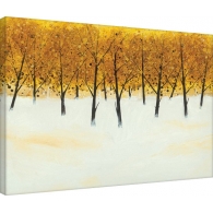 Posters Obraz na plátně Stuart Roy - Yellow Trees on White, (80 x 60 cm)
