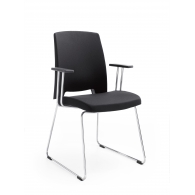 Arca židle s područkami černá
