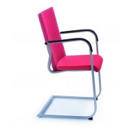 Kala židle červená s pérovou konstrukcí