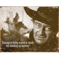 Posters Plechová cedule John Wayne - Courage, (40 x 31,5 cm)