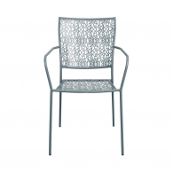 NANCY Židle s područkami - šedá
