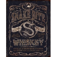 Posters Plechová cedule Snake Bite Whiskey, (31,5 x 40 cm)