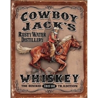 Posters Plechová cedule COWBOYS JACK'S - Whiskey, (31,5 x 40 cm)