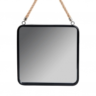 A LOFT Závěsné zrcadlo 25 cm - černá