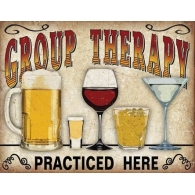 Posters Plechová cedule Group Therapy, (40 x 31,5 cm)