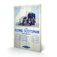 Posters Obraz na dřevě - Lokomotiva - The Flying Scotsman 2, (40 x 59 cm)