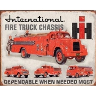 Posters Plechová cedule INTERNATIONAL FIRE TRUCK CHASS, (41 x 32 cm)