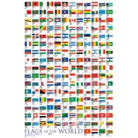 Posters Plakát, Obraz - Flags - Of The World 2017, (61 x 91,5 cm)
