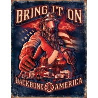 Posters Plechová cedule Fire Fighters - Bring It, (31,8 x 40,6 cm)