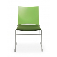 Ariz židle zelená s čalouněným sedákem