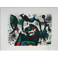 Posters Obraz, Reprodukce - Pocta Joan Prats - Homenatge a Joan Prat, 1975, Joan Miró, (80 x...
