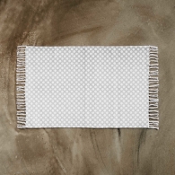 SILENT DANCER Koberec puntíkovaný 60 x 90 cm - šedá/bílá