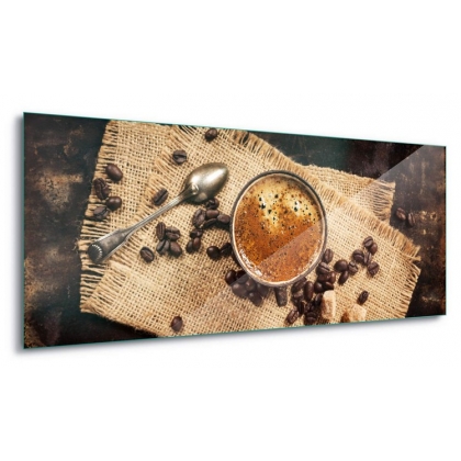 Posters Skleněný Obraz Hot Coffee