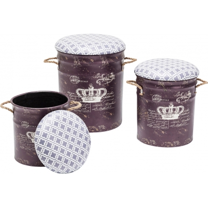 Stolička Storage Royal - set 3 ks