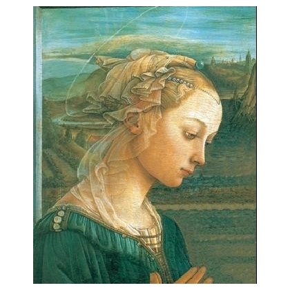 Posters Obraz, Reprodukce - Panna s dítětem a dvěma anděly (část), Lippi, (35 x 50 cm)