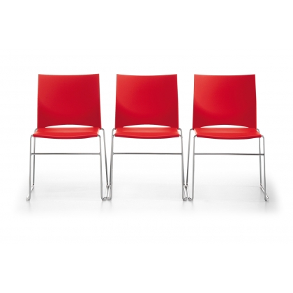 Ariz plastová židle červená-2