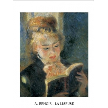 Posters Obraz, Reprodukce - Čtenářka, 1876, Pierre-Auguste Renoir, (60 x 80 cm)