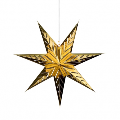 LATERNA MAGICA Papírová dekorační hvězda 60 cm - zlatá