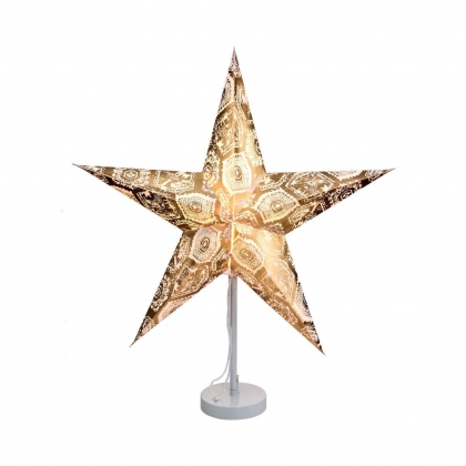 LATERNA MAGICA Papírová dekorační hvězda 60 cm - zlatá/bílá-2