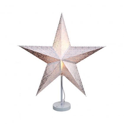 LATERNA MAGICA Papírová hvězda 60 cm - stříbrná/bílá-2