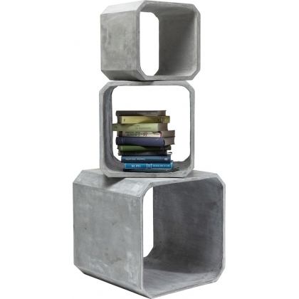 Regál Cube Square Concrete (sada tří)