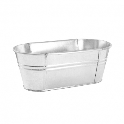ZINC Truhlík oválný 40 cm - stříbrná-2