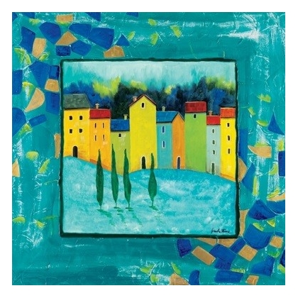 Posters Reprodukce Maria Teresa Gianola - Modrá ve městě , (30 x 30 cm)