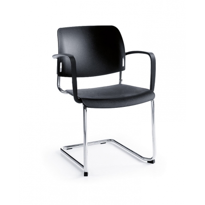 Bit židle černá s pérovou konstrukcí-2
