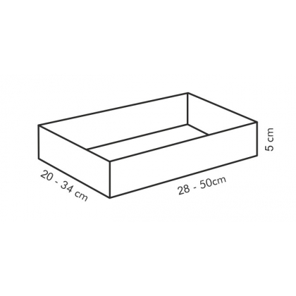 TESCOMA nastavitelná forma na dort obdélníková DELÍCIA 28x20 - 50x34 cm-5
