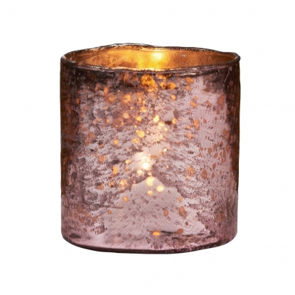 DELIGHT Skleněný votivní svícen 10 cm - růžová-2