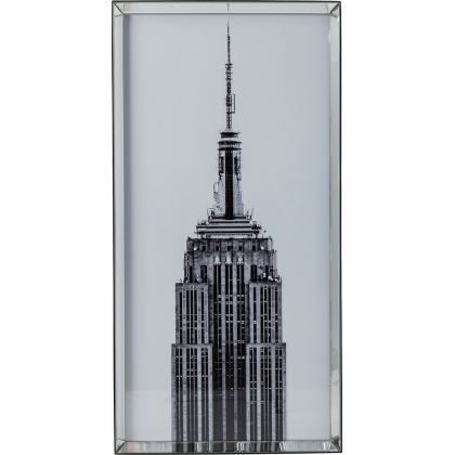 Obraz se zrcadlovým rámem Empire State Building 125×86 cm