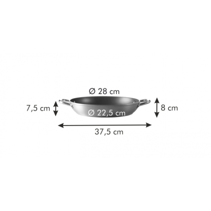 TESCOMA pánev hluboká GrandCHEF ø 28 cm, 2 úchyty-4