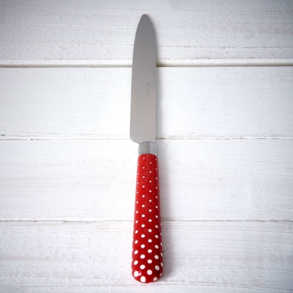 BISTRO Nůž puntík - červená/bílá-2