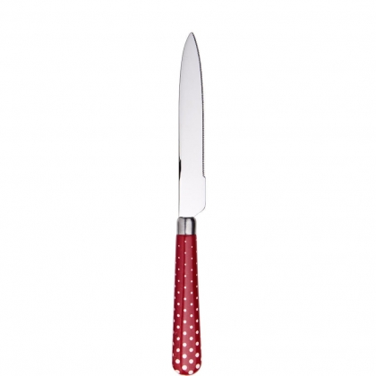 BISTRO Nůž puntík - červená/bílá-3