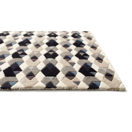 Rombe koberec v odstínech šedé a modré-2