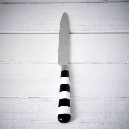 BISTRO Nůž pruhy - černá/bílá-2