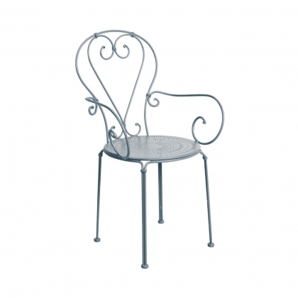 CENTURY Židle s područkami - šedá-2
