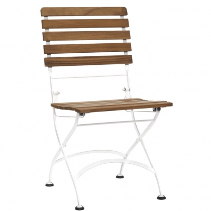 PARKLIFE Skládací židle - hnědá/bílá-2