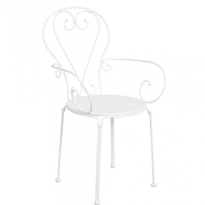 CENTURY Židle s područkami - bílá-2