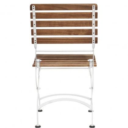PARKLIFE Skládací židle - hnědá/bílá-5