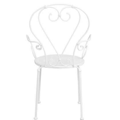 CENTURY Židle s područkami - bílá-4