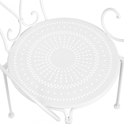 CENTURY Židle s područkami - bílá-5