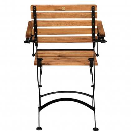 PARKLIFE Skládací židle s područkami - hnědá/černá-4