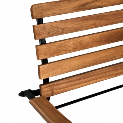 PARKLIFE Skládací židle s područkami - hnědá/černá-5
