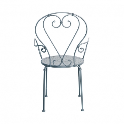 CENTURY Židle s područkami - šedá-4