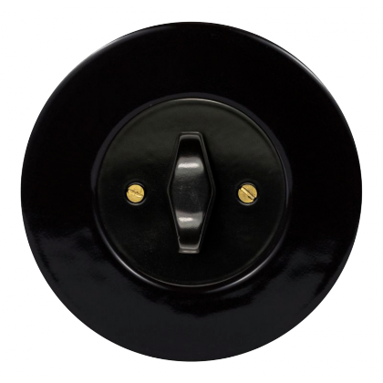 Retro vypínače černá keramika/černý kryt-2