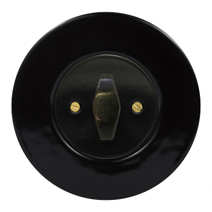 Retro vypínače černá keramika/černý kryt-3