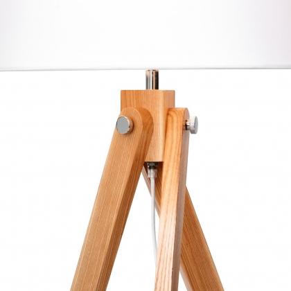 WOODPECKER Stojací lampa s dřevěným podstavcem-4